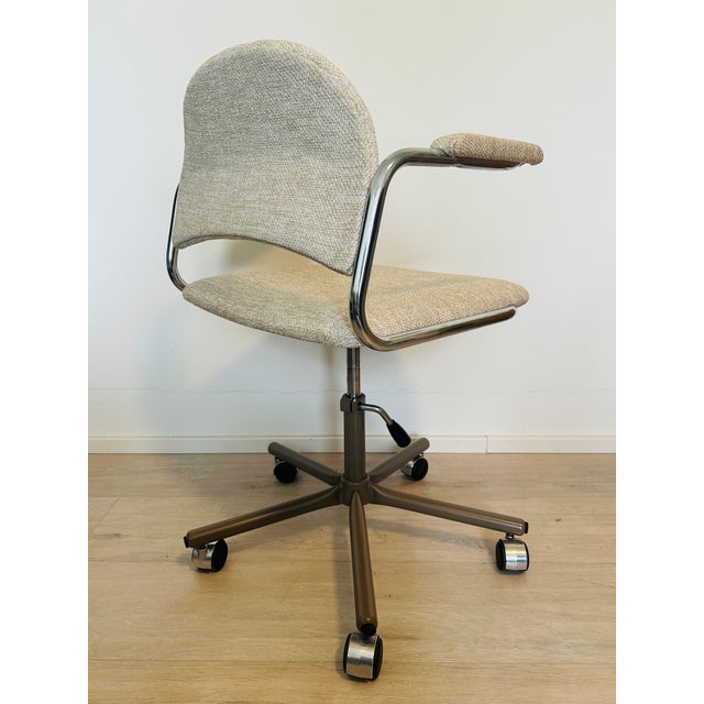 Beige Vintage Model K-385 Office Desk Chair by Kovona, Czechoslovakia, 1980s For Sale - Image 8 of 12