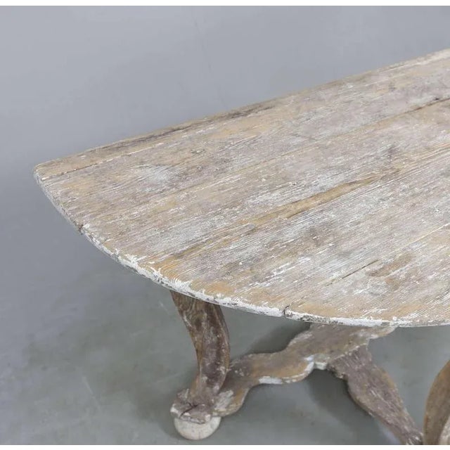 Swedish Baroque Oak Console Table For Sale - Image 11 of 17