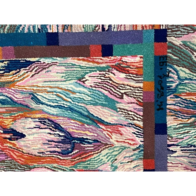 Handmade Missoni Rug with Decor Tulip, 1993 For Sale - Image 4 of 13