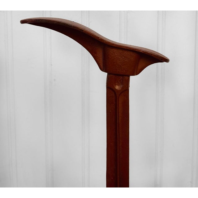Antique 25" Traditional Cobblers Red Cast Iron Shoe Anvil Stand For Sale - Image 4 of 8