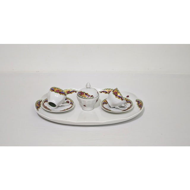 Porcelain Coffee Service from Limoges, France, 1960s, Set of 6 For Sale - Image 9 of 11