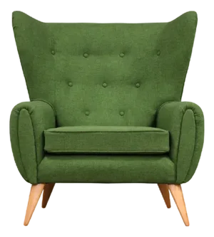1950s Maple Mid Century Green Lounge Chair