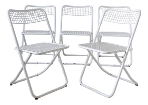 Vintage Spanish Folding Chairs by Federico Giner, 1970s, Set of 5
