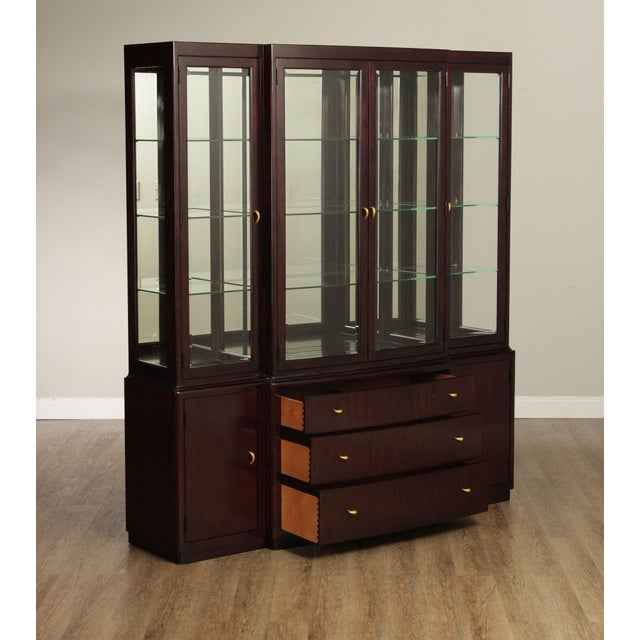 Wood Thomasville Contemporary Style Glass Display China Cabinet For Sale - Image 7 of 18