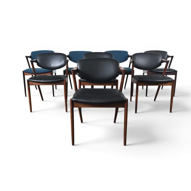 One of the most sought-after Danish dining chairs of the 1960s, the Model 42 by Kai Kristiansen for Schou Andersen is a...