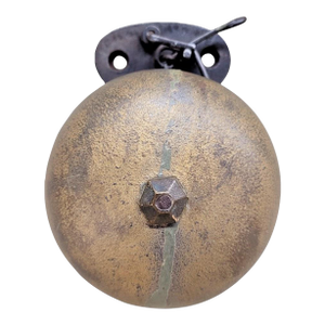 Antique 1800s Cast Iron Pull Bell — Victorian Fire, Boxing, or Trolley Bell (3.75")