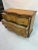 Mustard 1990s Italian Hand Carved Chest in a Distressed Ochre Finish With Three Curved Drawers For Sale - Image 8 of 13