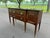 Vintage Federal Style Mahogany Sideboard / Server With Brass Gallery For Sale - Image 9 of 12
