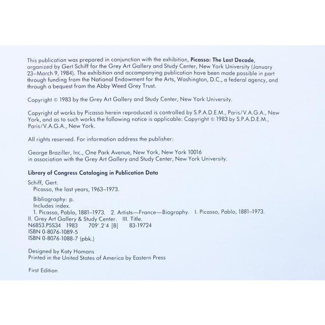 1983 "Picasso" by Gert Schiff, First Edition Art Book For Sale In Dallas - Image 6 of 18