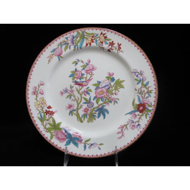 Early 20th Century Royal Doulton Ito Smooth E2929 Exotic Song Bird 10 1/4" Dinner Plate Set of 4 For Sale - Image 5 of 8