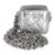 Metallic Quilted Lambskin Coco Punk Clutch With Chain For Sale