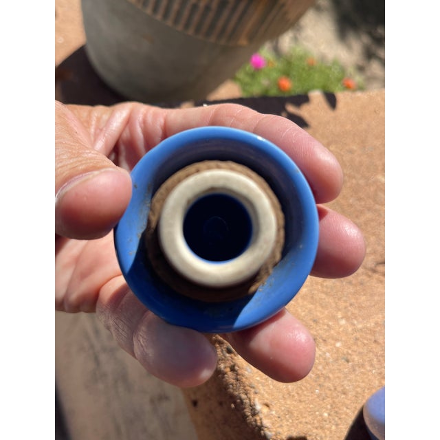 1930s 1930s Mid Century Oxfordware Cornflower Blue Round Water Pitcher For Sale - Image 5 of 6