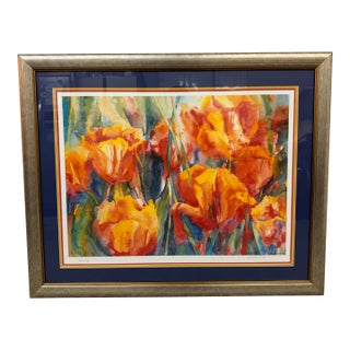 Cindy Delmas Field of Tulips Artist Proof, Signed For Sale