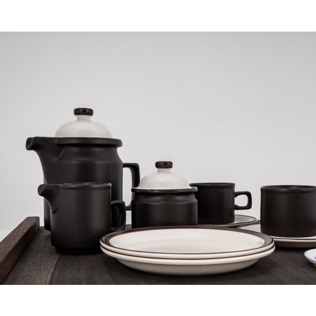 Brutalist Tête-À-Tête for Two on Wooden Tray from Doverstone & Fürstenberg, 1960s, Set of 12 For Sale - Image 11 of 17