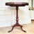 Chippendale Vintage Mahogany Pierced Gallery Drum Table | Georgian Federal Accent Table | Grand-Millennial Side For Sale - Image 3 of 7