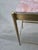 Brass and Rose Quartzite Side Table For Sale In Los Angeles - Image 6 of 8