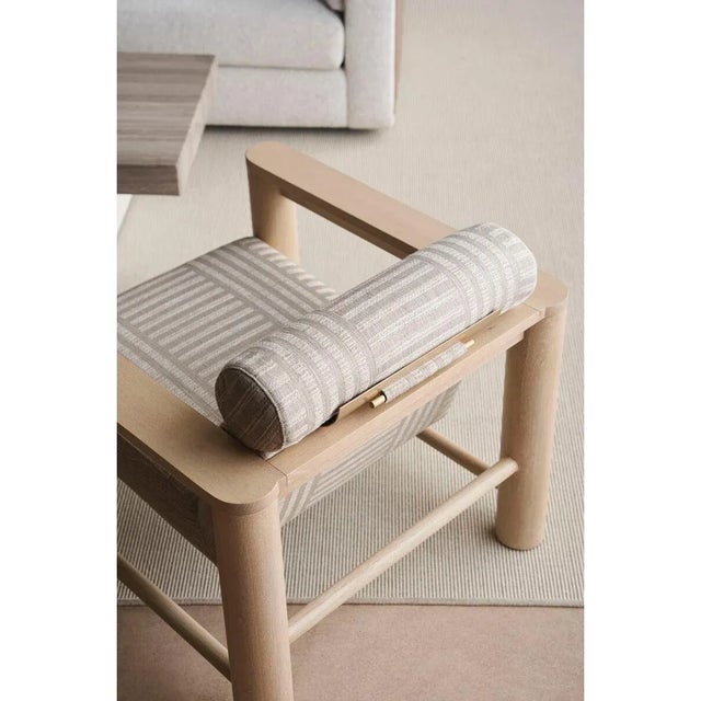 Wood Natural Modern Armchair For Sale - Image 7 of 8