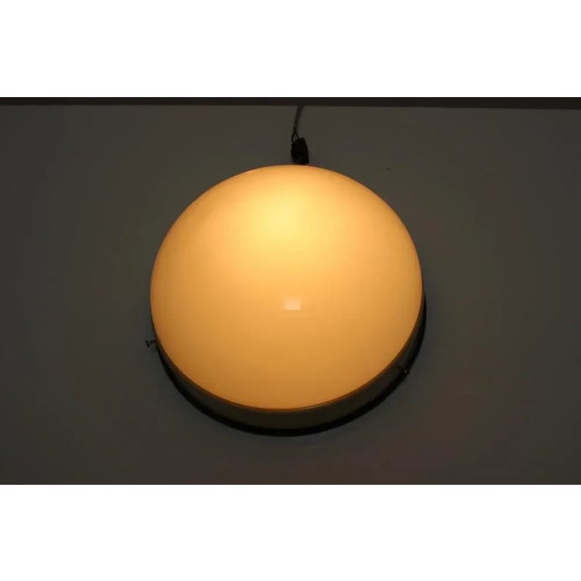 Mid-Century Glass Ceiling Lamp, Flush Mount or Wall Lamp, 1960s For Sale - Image 4 of 8