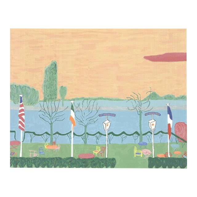 1985 Jacques Papineau 'La Marine' Folk Art Multicolor Serigraph For Sale