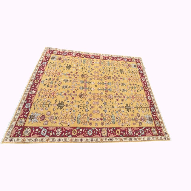 Modern Large -Scale Hand Woven Soumak Rug For Sale - Image 3 of 3