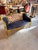 Rococo Vintage Rococo Loveseat Black & Beige Velvet 55W For Sale - Image 3 of 10
