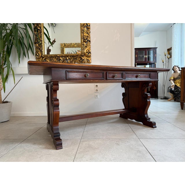 Baroque Style Writing Desk, 1970s For Sale - Image 4 of 15