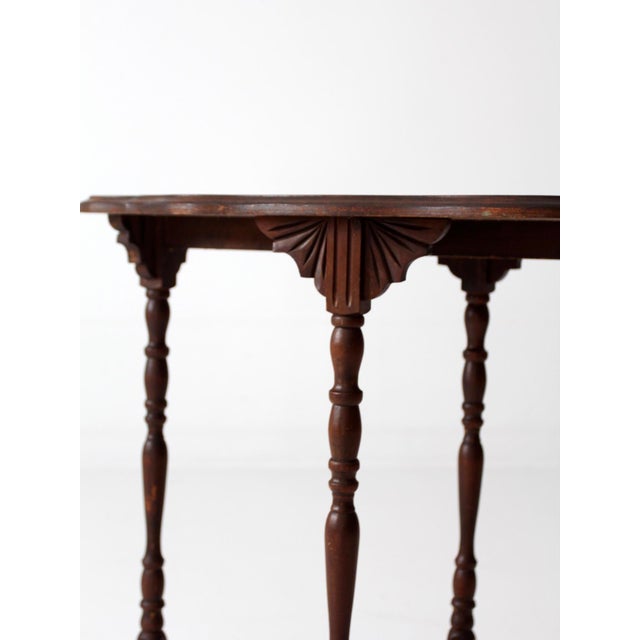 Antique Carved Wood Accent Table Chairish
