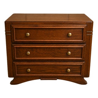 Art Deco Chest of Drawers in Mahogany and Stained Wood, 1920s For Sale