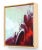Edge Lit With Green - Framed Red and Light Green Textured Contemporary Abstract Acrylic Painting For Sale In Los Angeles - Image 6 of 9
