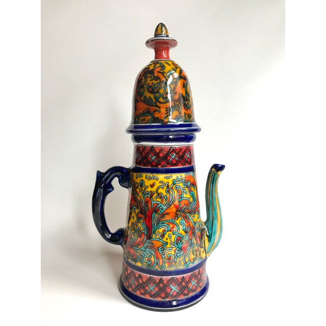 Vintage Italian Hand Painted Ceramic Teapot Chairish