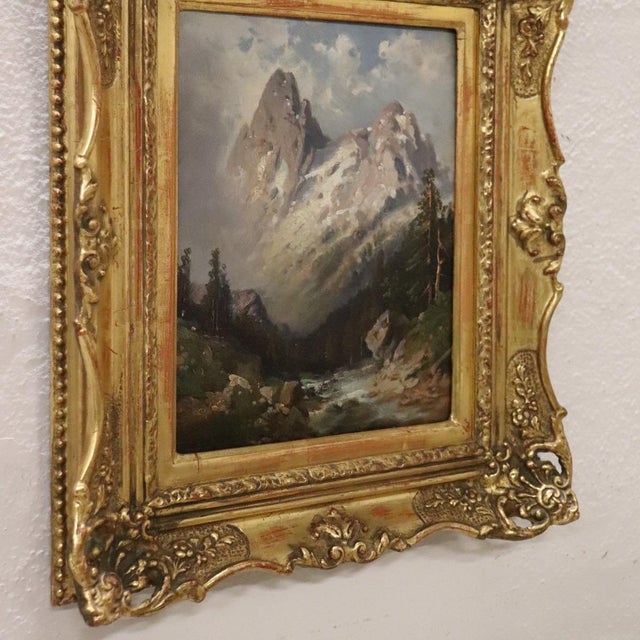 Mountain Landscape, Oil Painting on Board, 1972, Framed For Sale - Image 12 of 15