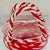 Vintage Murano-Style Red & White Hand-Blown Art Glass Handbag Purse Vase For Sale In Dallas - Image 6 of 9