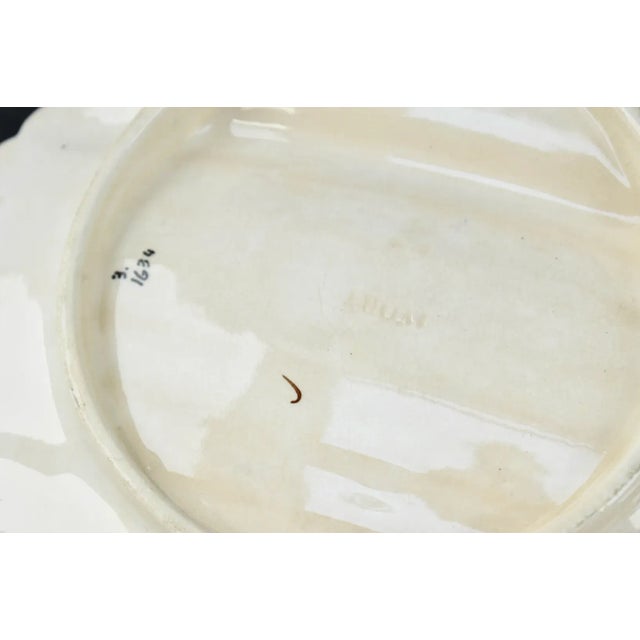 Antique White Late 19th Century William Adderley Shell-Form Asparagus Plates- Set of 6 For Sale - Image 8 of 9