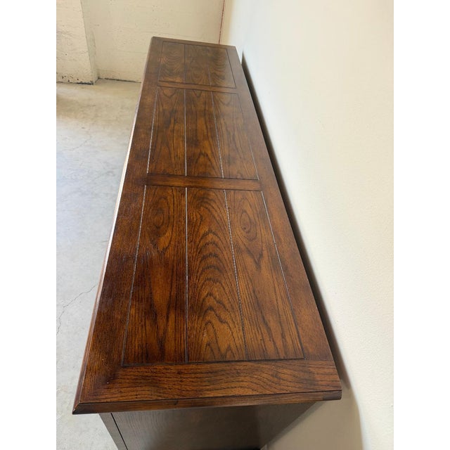 1970 Henredon Traditional English Brutalist Style Folio Nine-Drawer Triple Dresser For Sale - Image 15 of 17