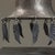 Metal Vintage Postmodernist Minimalist Metal Horn Shaped Sculpture on Custom Stand For Sale - Image 7 of 8
