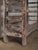 Distressed Pink Wooden Shelf Cabinet With Graphic Patina For Sale - Image 4 of 6
