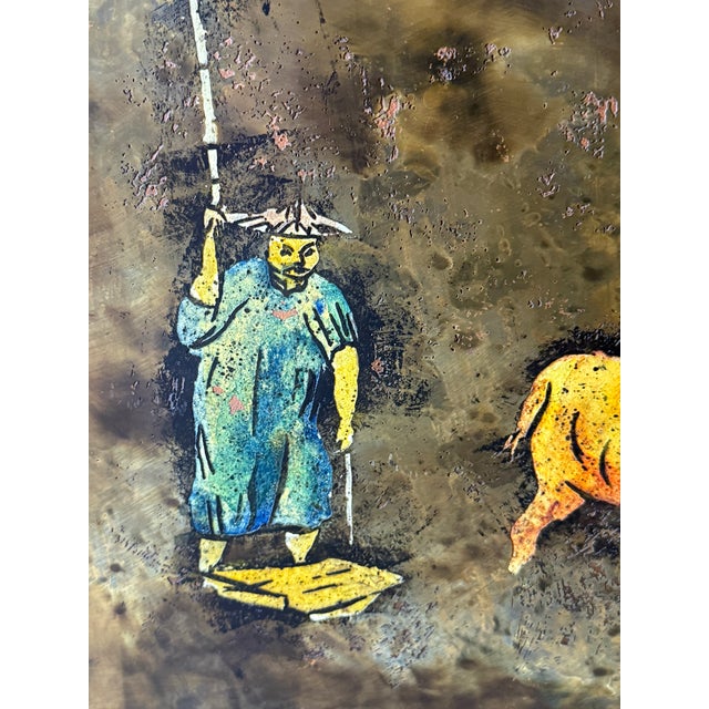 Chinoiserie Philip & Kelvin Laverne Chinese Peasants Wall Panel For Sale - Image 3 of 9