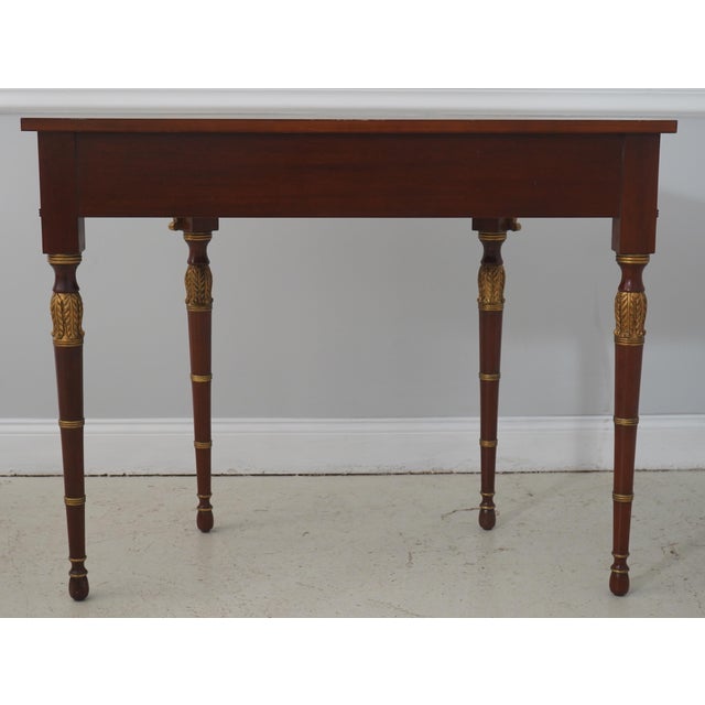 Kindel Louis XVI Style Mahogany Demilune Console Table For Sale - Image 12 of 14