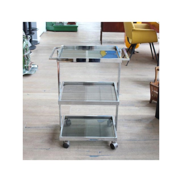 Italian Three-Level Medical Trolley, 1970s For Sale - Image 4 of 11