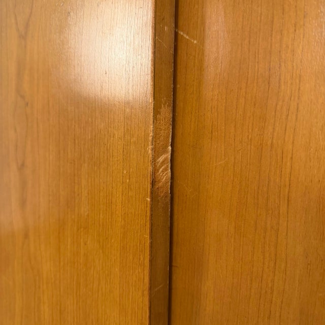 Mid Century John Widdicomb Walnut Sideboard Chest With Sliding Doors For Sale In Cleveland - Image 6 of 10