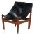 Vintage 272 Lounge Chair in Black Leather and Teak by Illum Wikkelsø, Denmark, 1960s For Sale