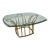 Art Deco Gold Glass Top Coffee Table For Sale