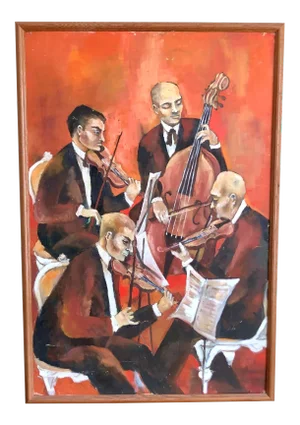 Mid Century String Quartet Painting