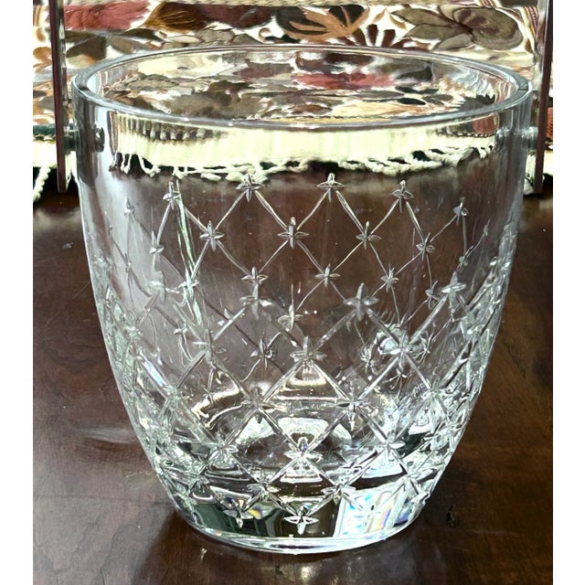 Late 20th Century Etched Christian Dior Crystal Ice Bucket Champagne Chiller For Sale - Image 5 of 9