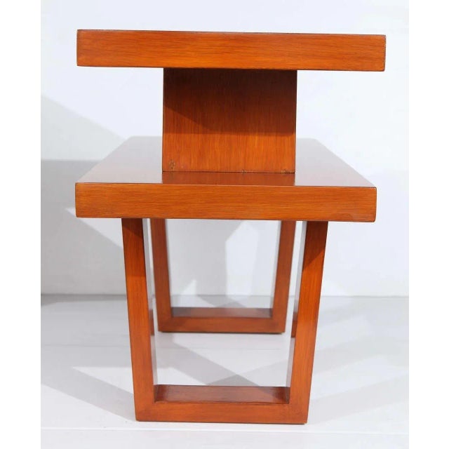 Brown Sleek Pair of Telephone Tables. u.s.a. 1950's. For Sale - Image 8 of 10