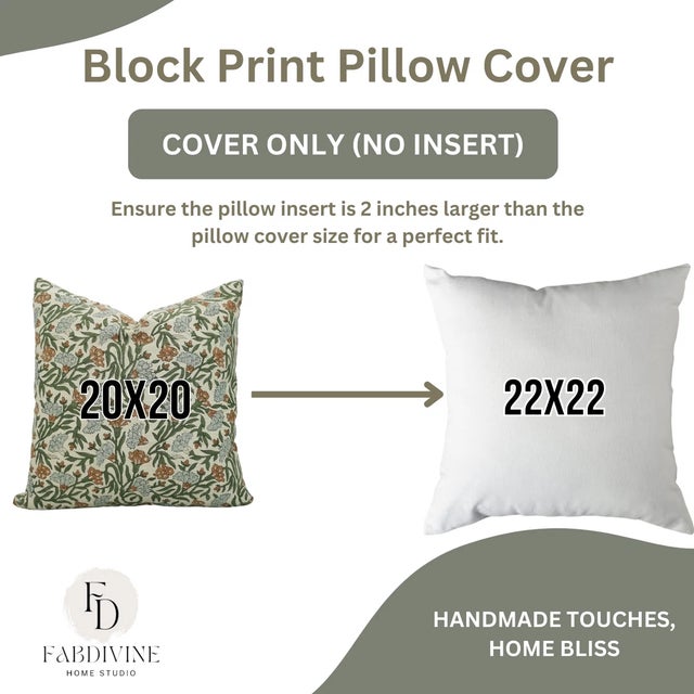 Not Yet Made - Made To Order Fabdivine Thorny Stems Pattern Linen Blend Handcrafted Cushion Cover- 18x18 For Sale - Image 5 of 5