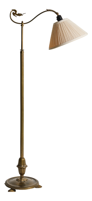 Scandinavian Art Deco Brass Floor Lamp, 1930s