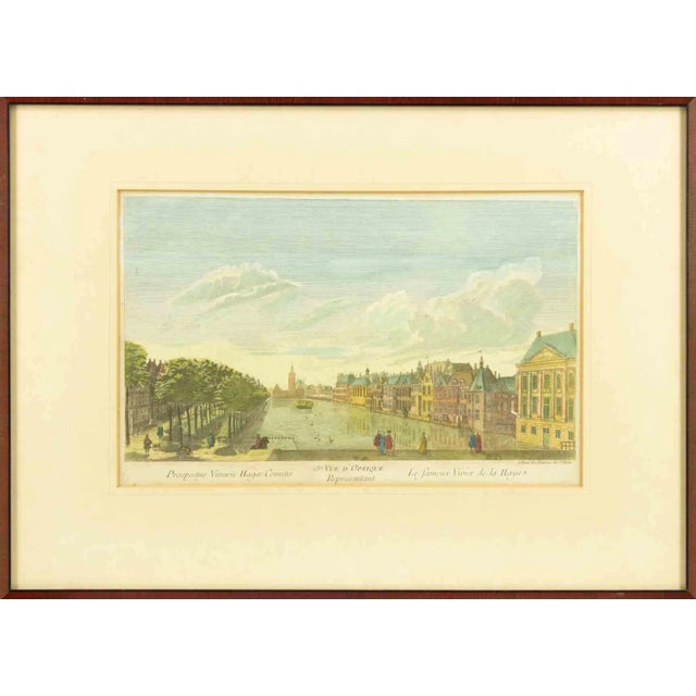 Unknown, Le Fameux Vivier de la Haye, Original Etching, 18th Century, Framed For Sale