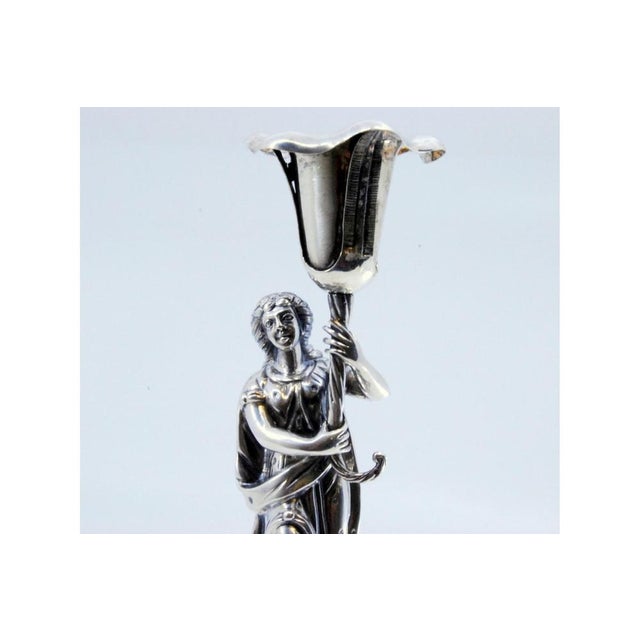 Silver Silver Toothpick Holder with Female Figure For Sale - Image 8 of 9