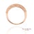 14k (585) Rose Gold Natural Diamond Milgrain Engraved Band Ring Size 6 For Sale - Image 9 of 11
